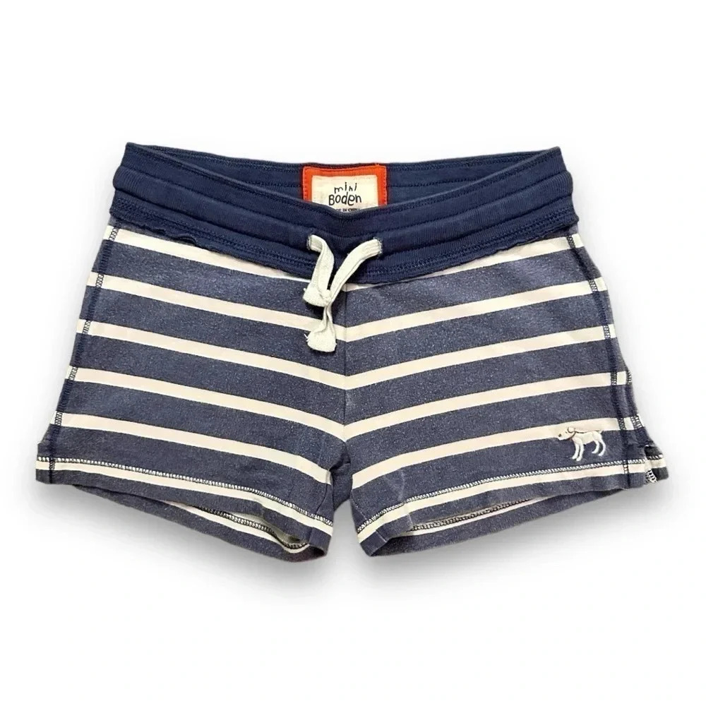 Mini Boden | Terry Wide Stripe Shorts (5 yrs)